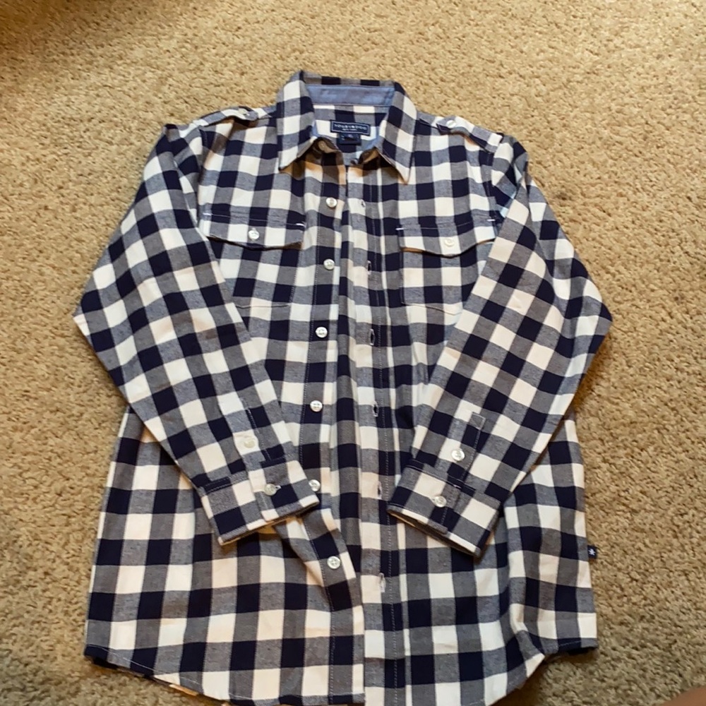 Tooby Doo NY size 12 flannel plaid button-down